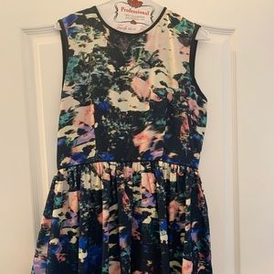 Sale Fifth Avenue Red line abstract floral dress.